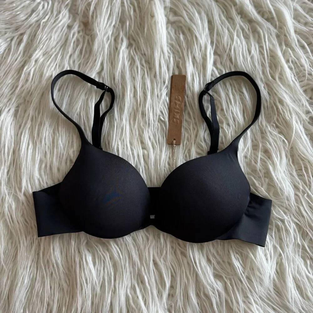 Skims Ultimate Push up Plunge Bra Onyx Size 34A - Picture 1 of 6
